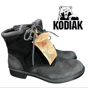 NEW Kodiak Canada Black Original Fleece Suede Leather Waterproof Boots 9.5